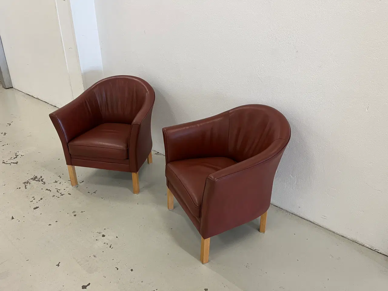 Billede 5 - Mogens Hansen MH80 2 lænestole i light Brown.