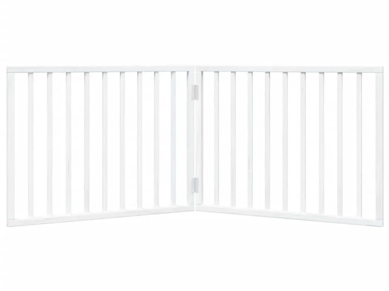 Billede 4 - Hundegitter foldbart 2 paneler hvid 160 cm poppeltræ