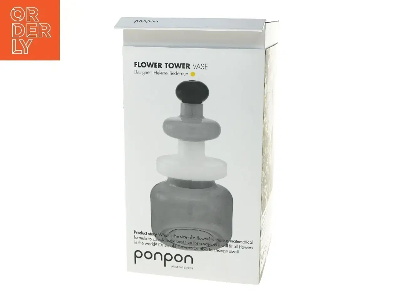 Billede 2 - Glasvase med farvet design fra Ponpon (str. 33 cm)