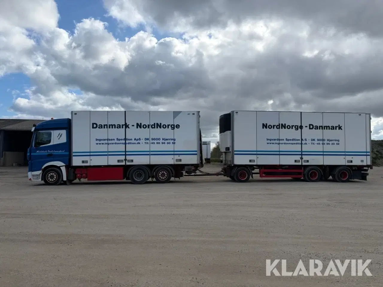 Billede 2 - Lastbil Mercedes-Benz Actros 5253 med kølekasser, sovekabine, forvogn og hænger