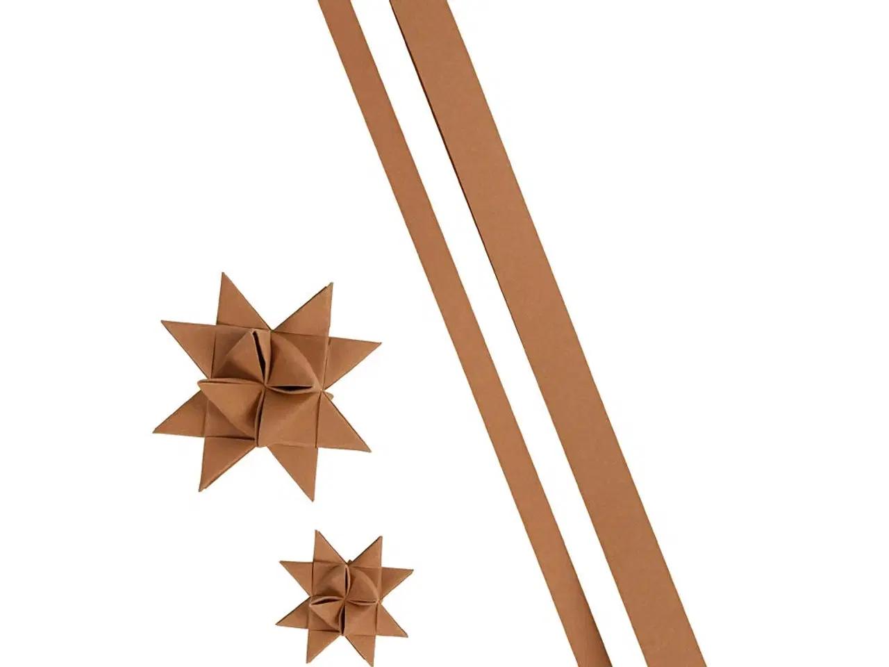 Billede 1 - Stjernestrimler i Læderpapir - 24 stk. til Kreativitet