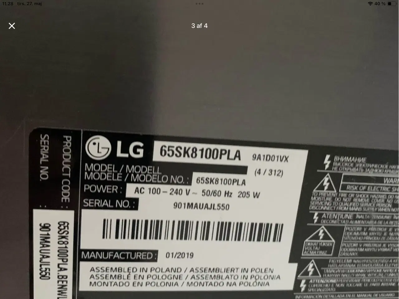 Billede 3 - LG 65” super UHD