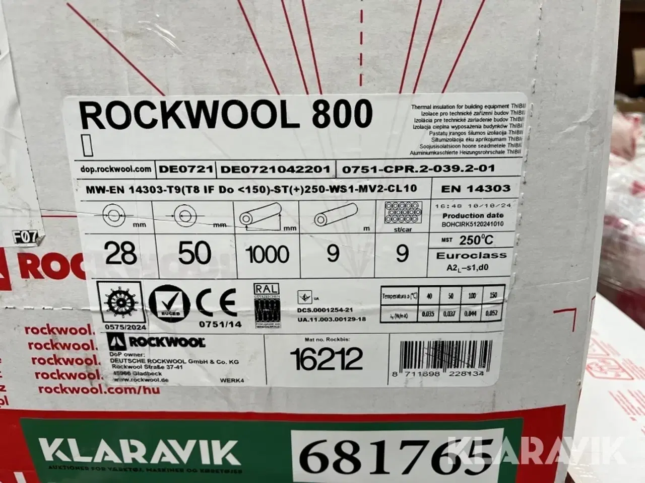 Billede 9 - Isolering - lamelmåtter og rørskåle Rockwool