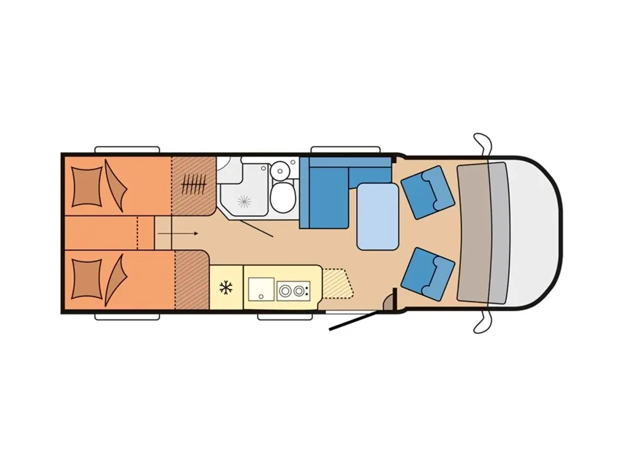 Billede 29 - 2026 - Hobby Ontour C 680 GE Aut   Lækker Autocamper med enkelsenge og automatgear fra Hinshøj Caravan.