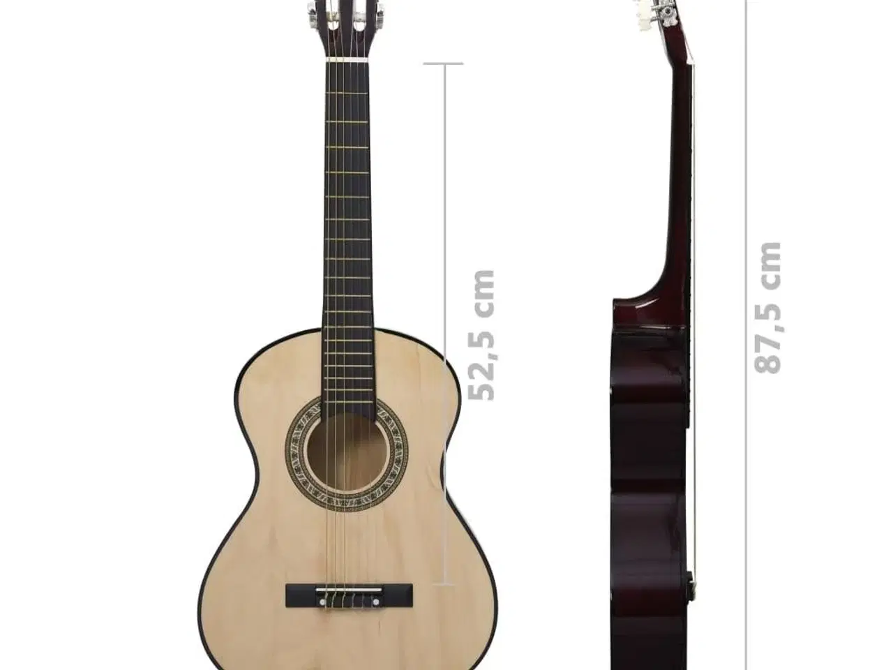 Billede 11 - Klassisk guitarsæt til børn og begyndere 8 dele 1/2 34"