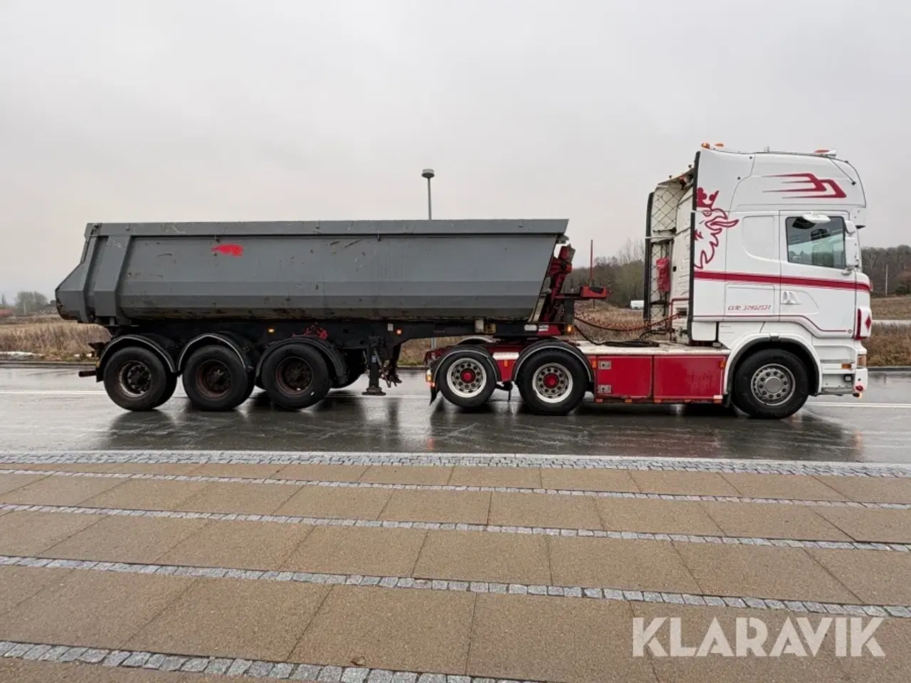 Billede 4 - Lastbil Scania, med 2 sættevogne Kel-berg, Schmitz R560 Super