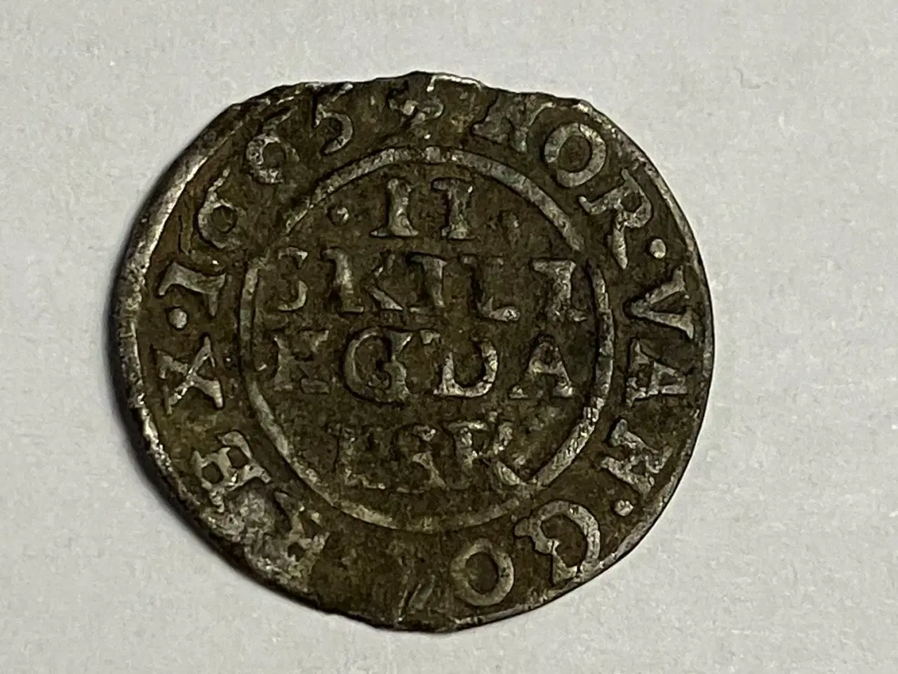 Billede 1 - 2 Skilling 1665 Danmark