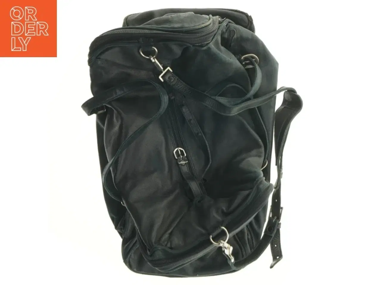 Billede 6 - Sort weekendtaske i læderlook (str. 53 x 33 cm)