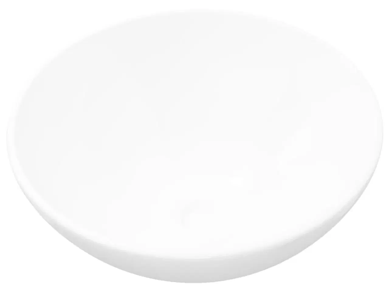 Billede 2 - Keramisk badeværelsesvask hvid rund