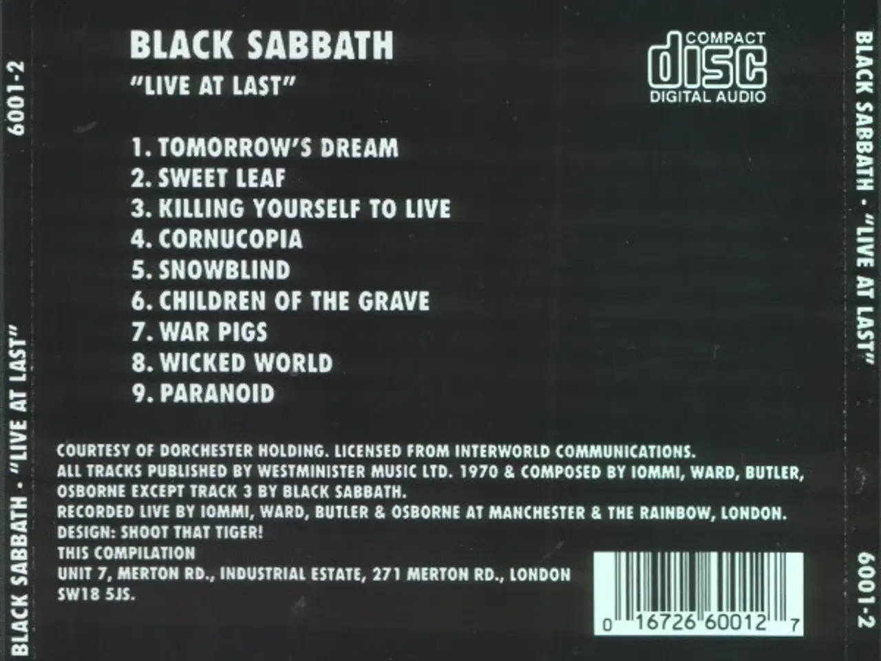 Billede 5 - OZZY OZBOURNE - Back Sabbath CD'er