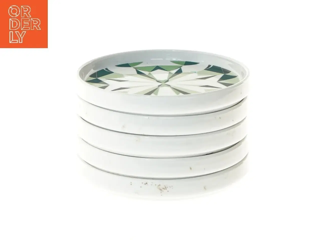 Billede 1 - Keramiske coasters med geometrisk design fra BoConcept (str. Ø 14,5 cm)