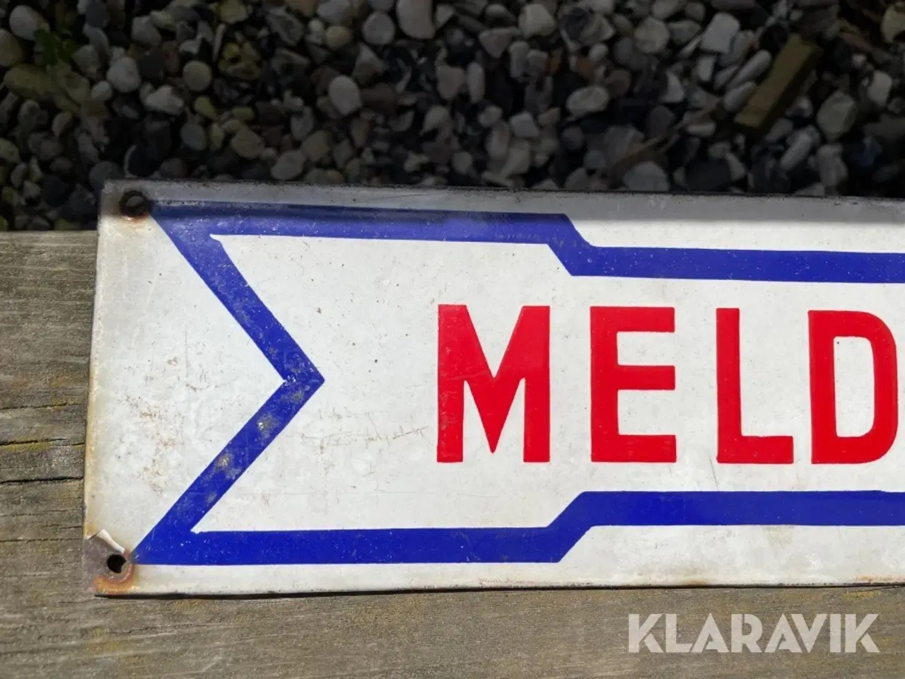 Billede 4 - Emaljeskilte “Meldsted", 2 styk.
