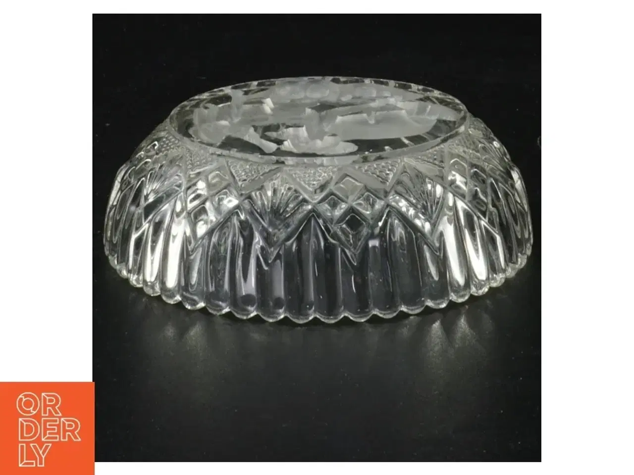 Billede 2 - Krystal skål med dekorativ kant (str. 11 x 3 cm)
