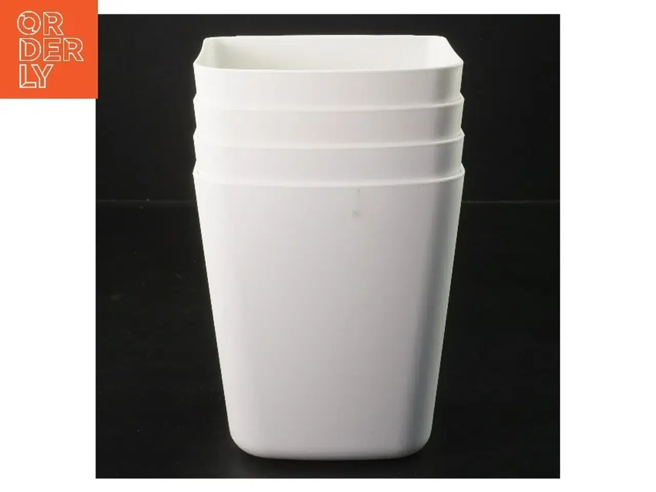 Billede 1 - Sæt af 4 hvide opbevaringskasser fra IKEA (str. 4 stk 13x11,5 cm)