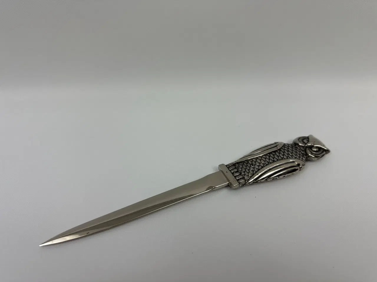 Billede 2 - Vintage brevåbner / brevkniv i stål m. ugle