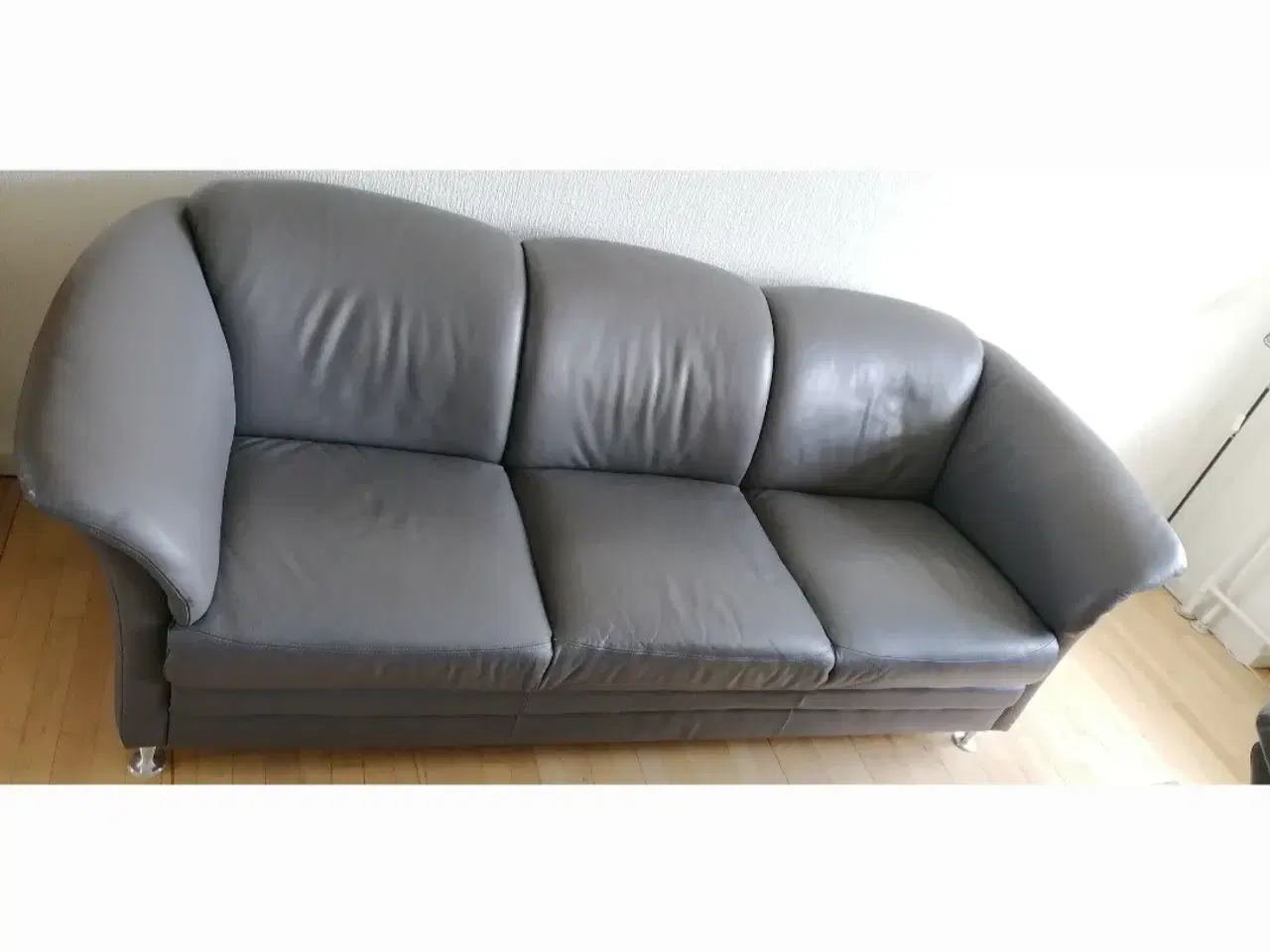 Billede 1 - 3+2 læder sofagruppe