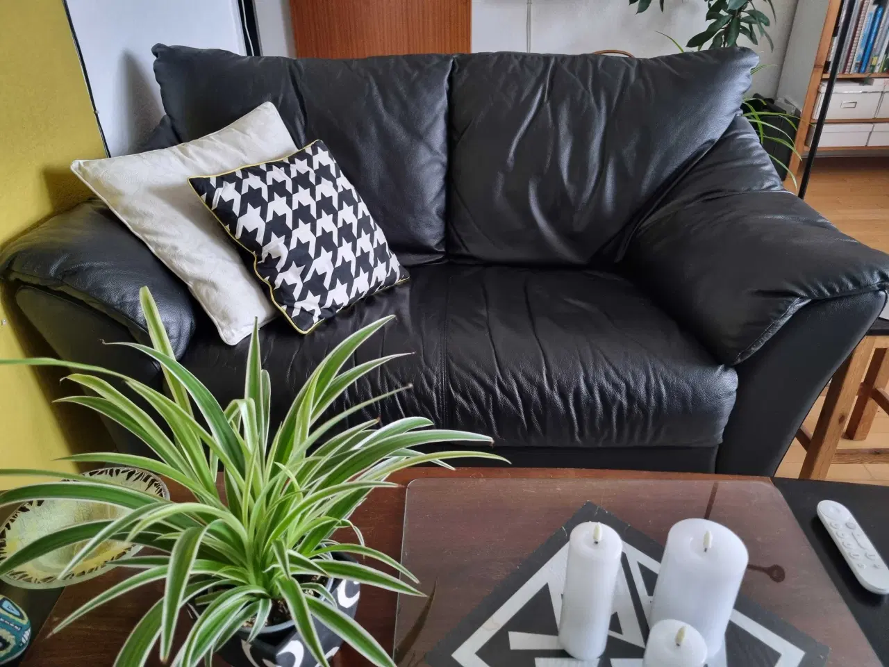 Billede 3 - Lædersofa, sort