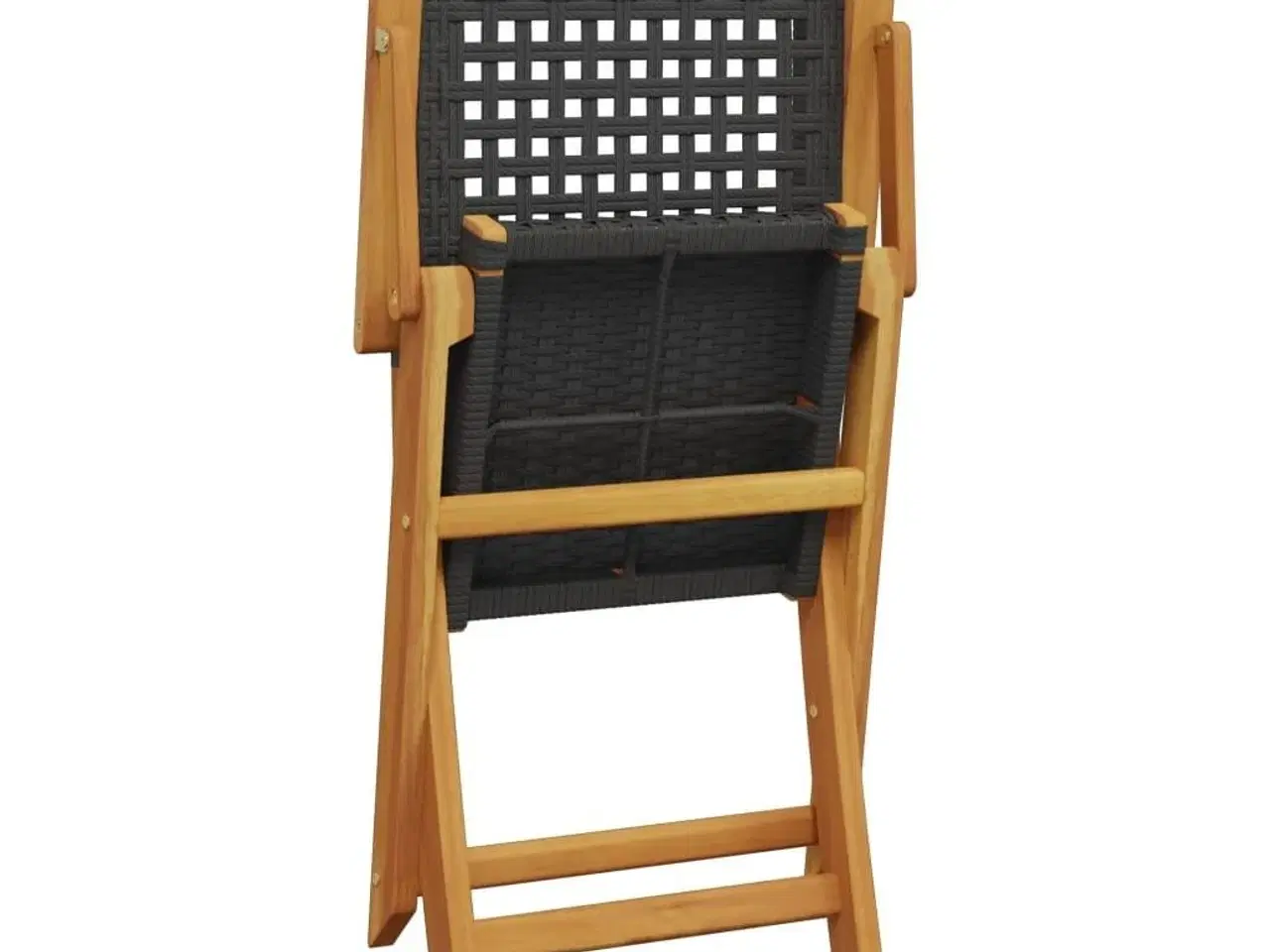 Billede 8 - Havestole 2 stk. massivt akacietræ og polyrattan sort