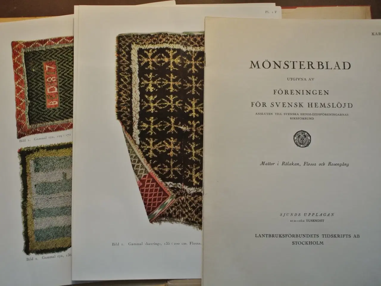 Billede 2 - mönsterblad kartong 1 mattor i rölakan, flossa och