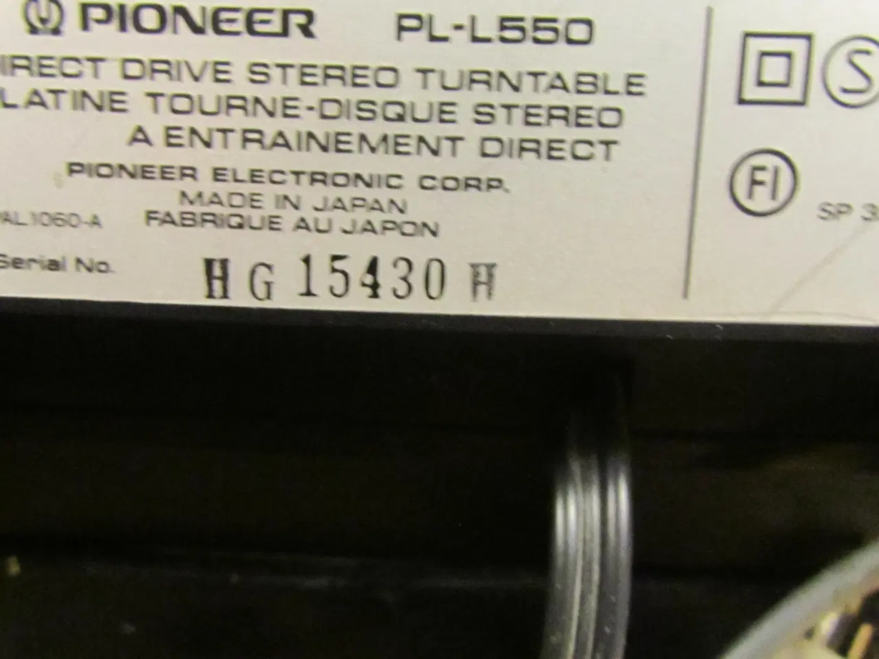 Billede 7 - PIONEER PL-550 TANGENTIAL 