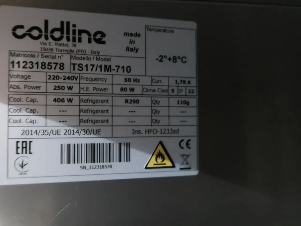 Billede 12 - Coldline TS17/1M-710 kølebord med hæve-/sænk