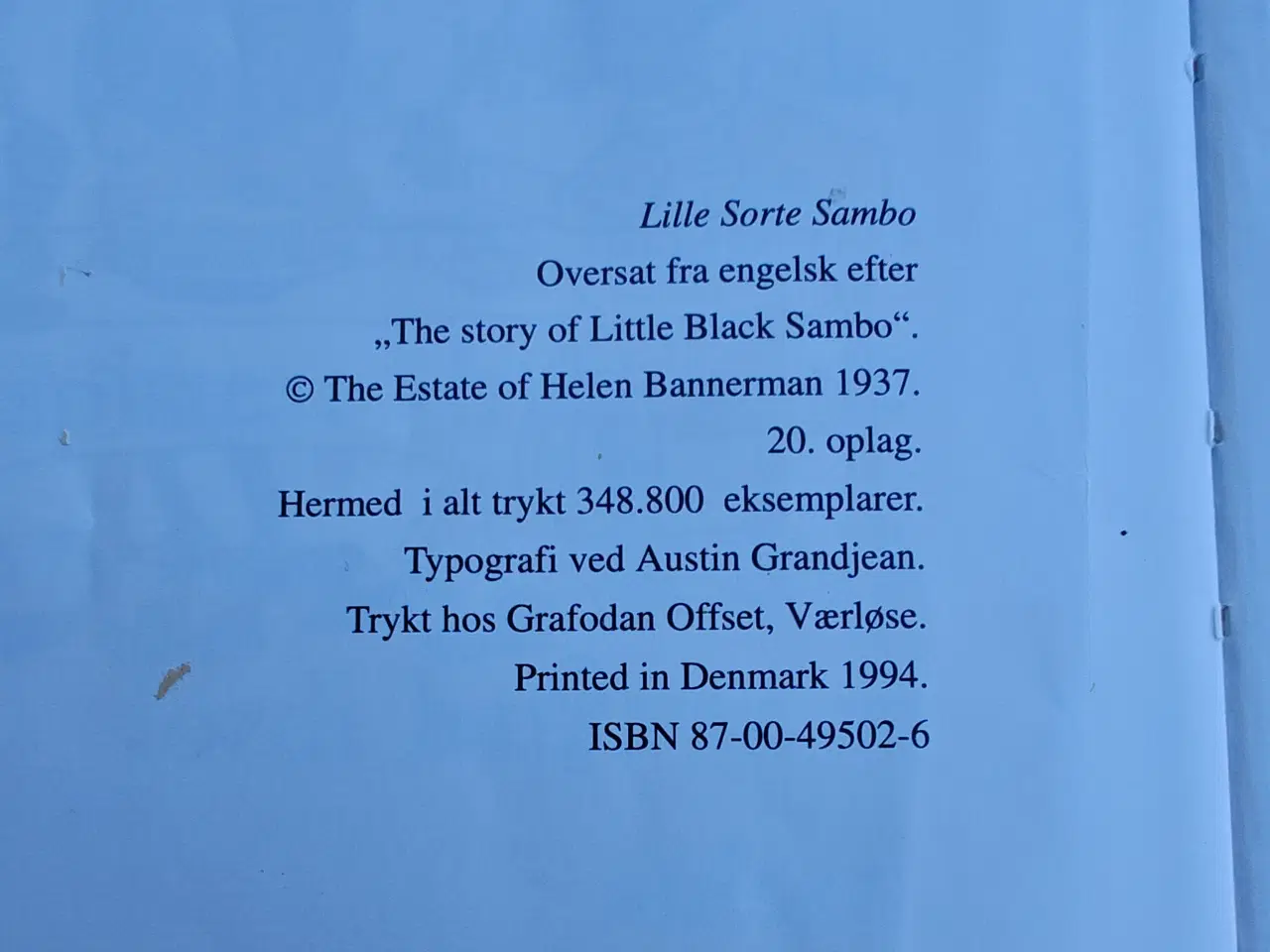 Billede 2 - Lille Sorte Sambo Bog