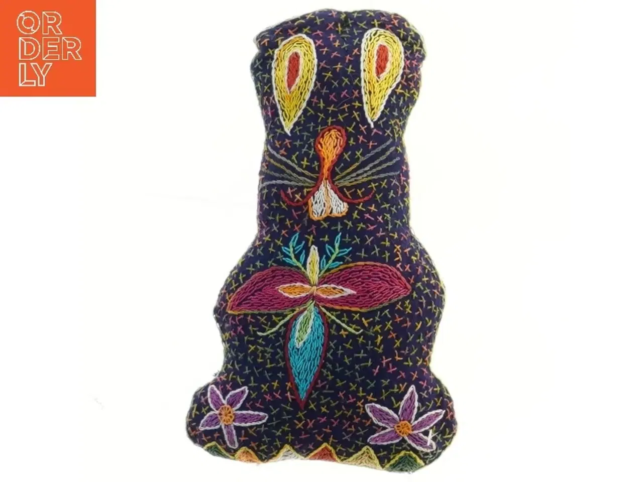 Billede 1 - Broderet kattepude (str. 23 cm)