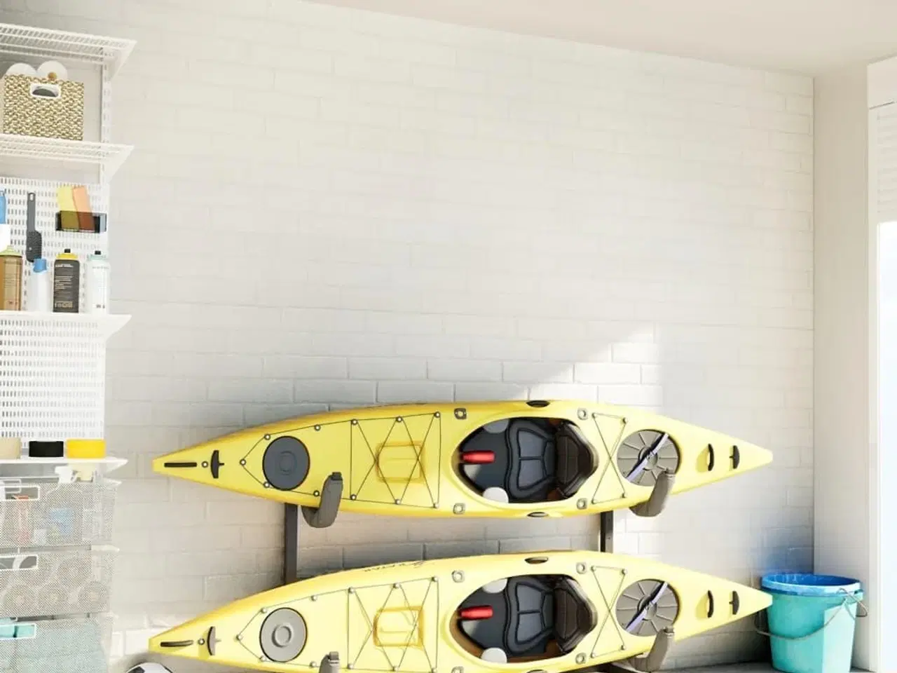 Billede 3 - Opbevaringsstativ til 2 kajakker 250x57x127,5 cm stål