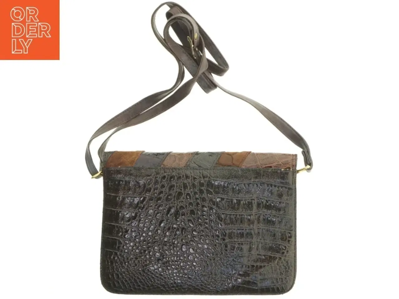 Billede 4 - Krokodilskind håndtaske fra La Toscana (str. 26x19 cm)