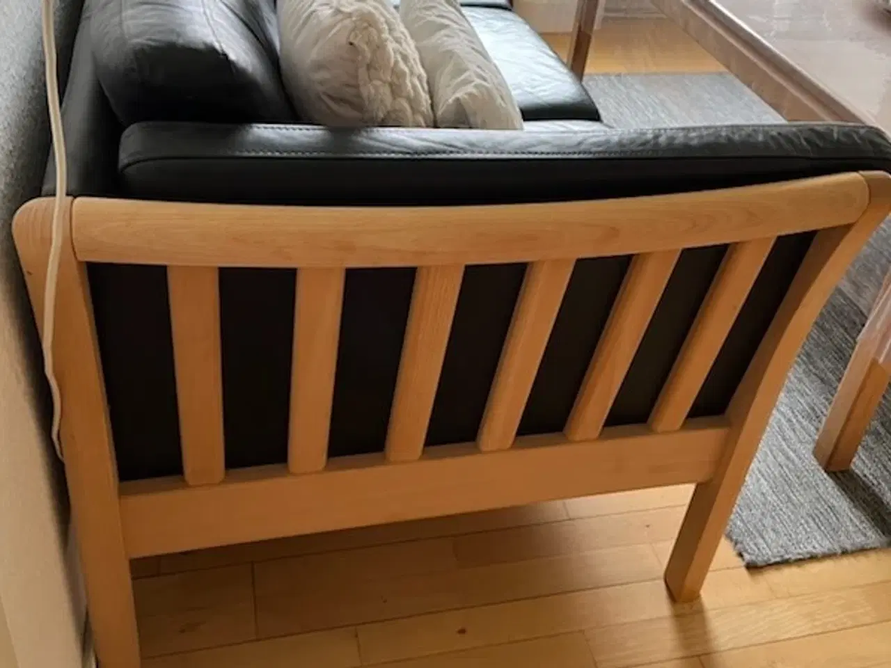 Billede 3 - Lædersofa sæbebehandlet bøg BYD