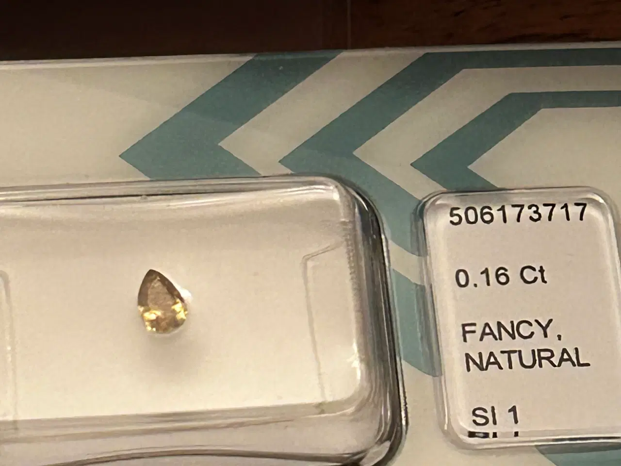 Billede 3 - 0,16ct narturlig fancy intense orange gul diamant 