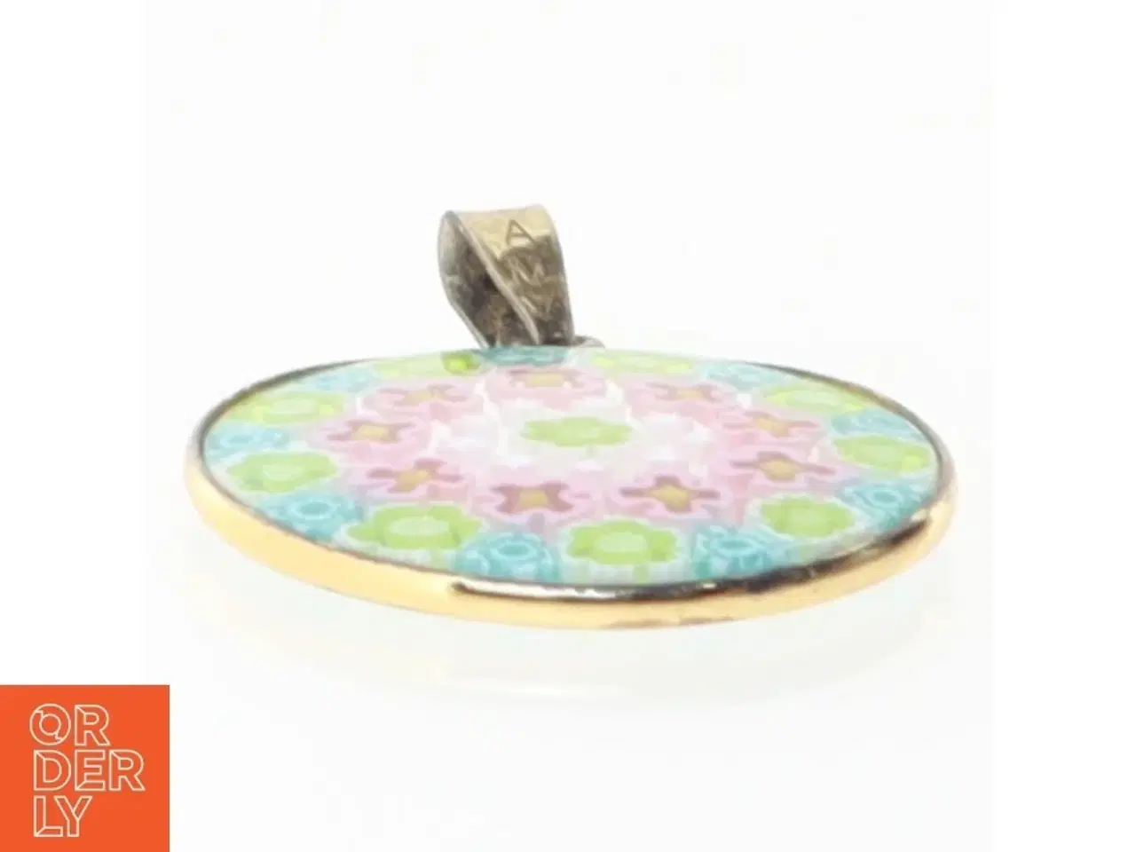 Billede 2 - Millefiori-halskædevedhæng (str. Ø. 2,5 cm)