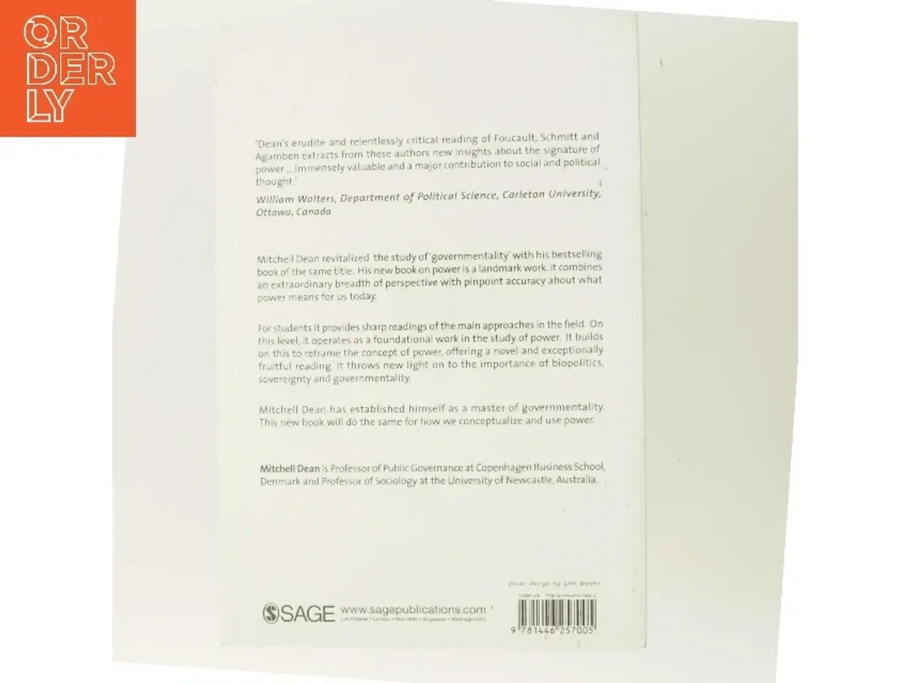 Billede 3 - Signature of power : governmentality, sovereignty and biopolitics af Mitchell Dean (Bog)