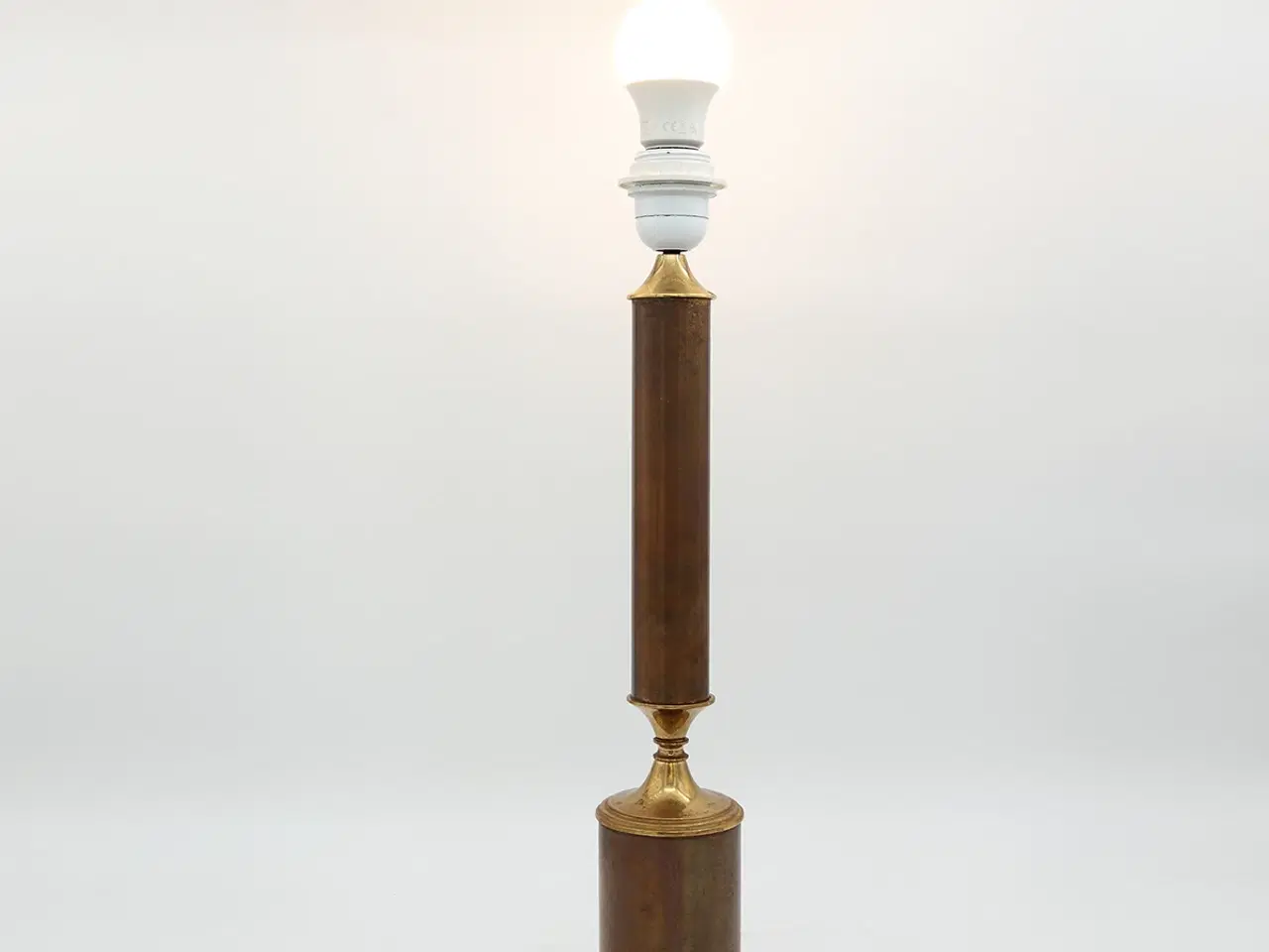 Billede 6 - Høj messing bordlampe 47,5 cm – 60/70’er
