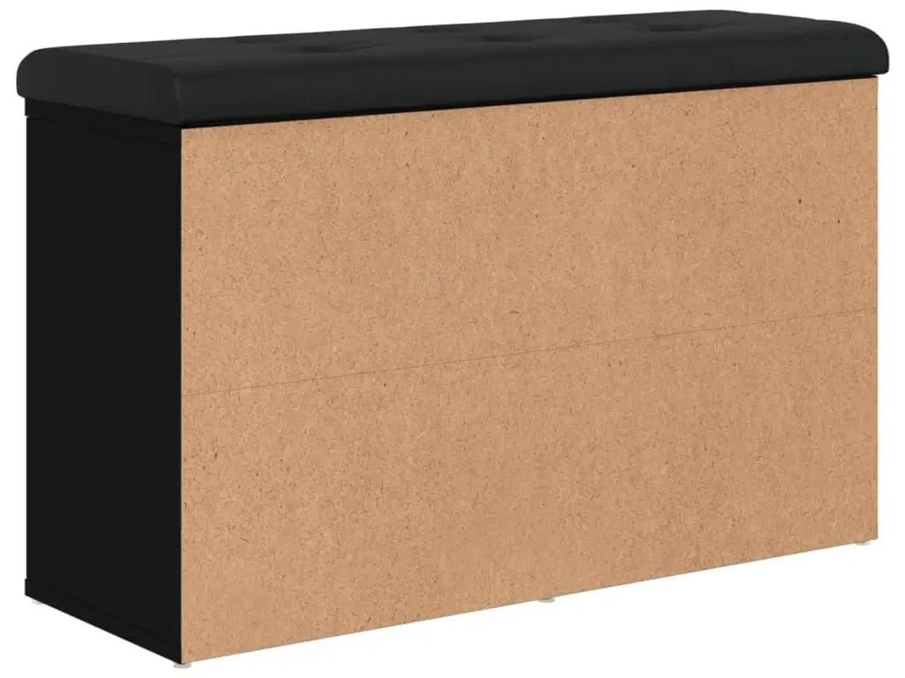 Billede 7 - Skobænk 82x32x50 cm konstrueret træ sort