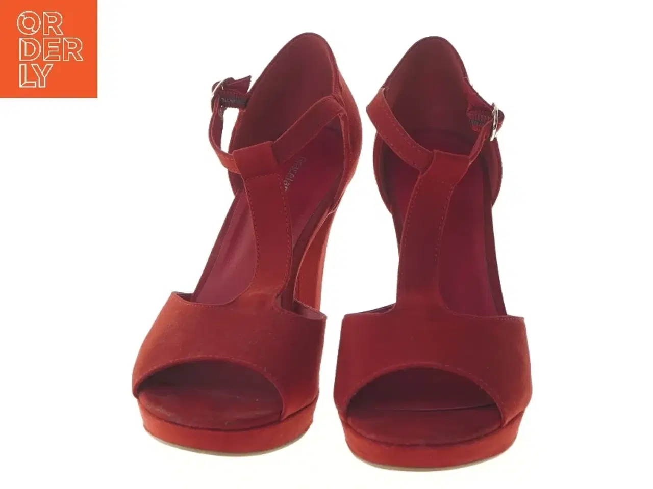 Billede 3 - Røde højhælede sandaler fra Graceland (str. 41 )