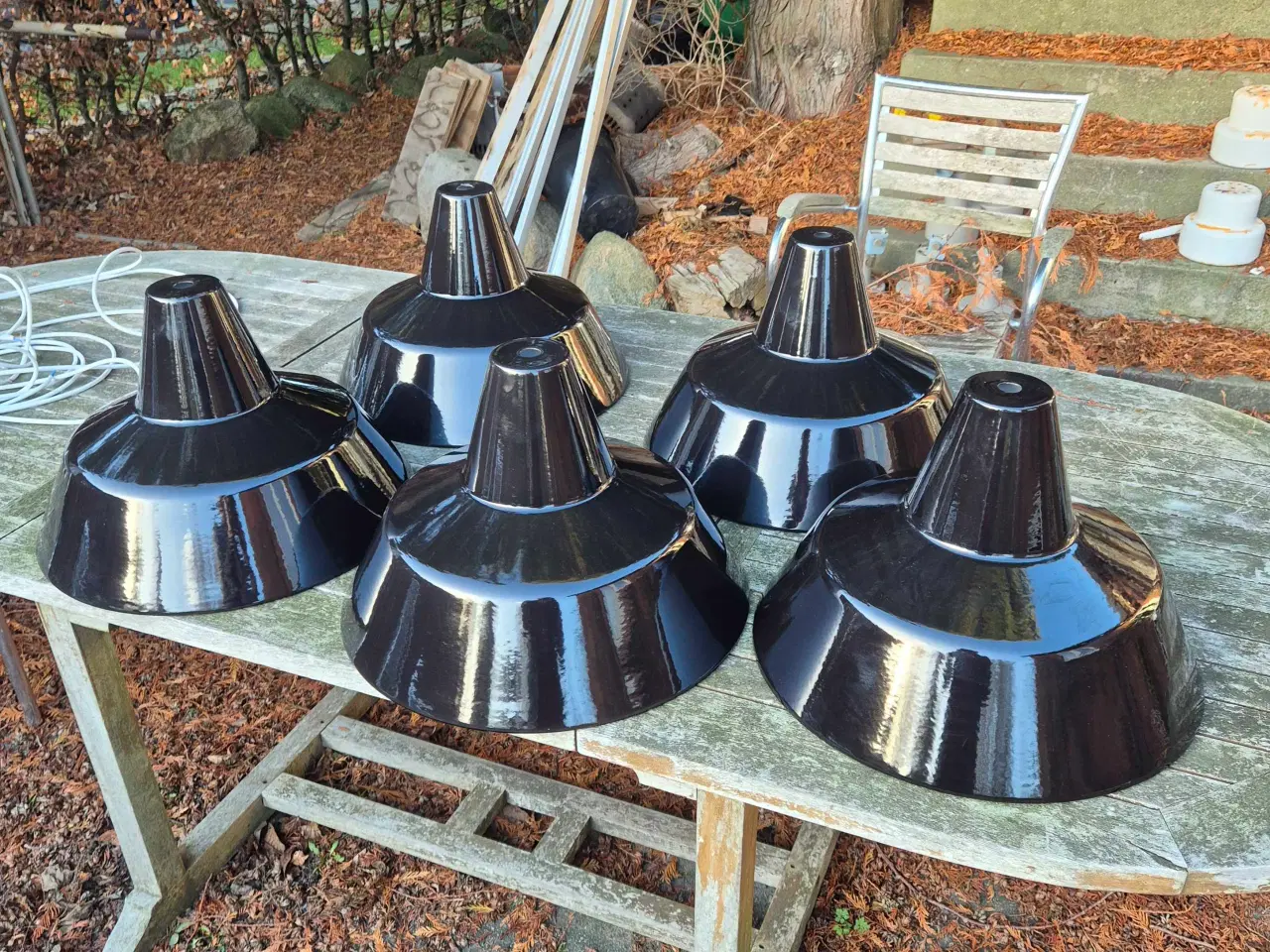 Billede 20 - Sorte emaljerede værkstedspendler 