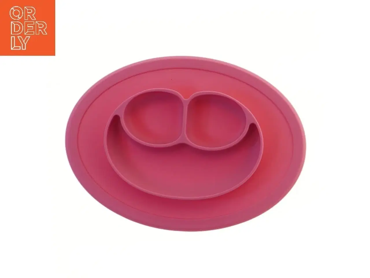 Billede 1 - Rund silikone tallerken med rum (str. 27 cm)