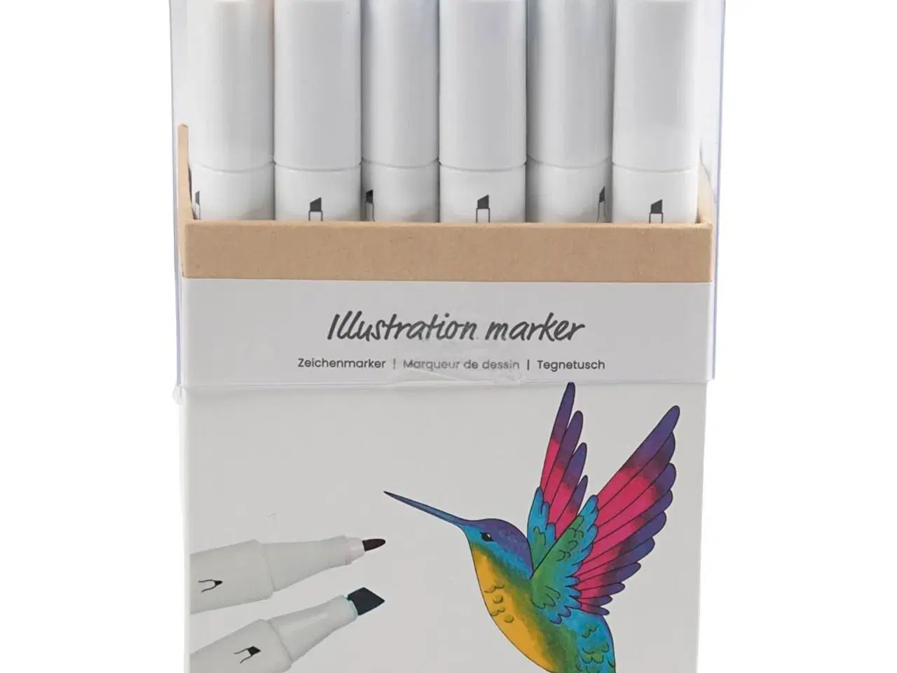 Billede 1 - Illustration Marker 24 stk. - 2-i-1 tusch med 1+8 mm streg