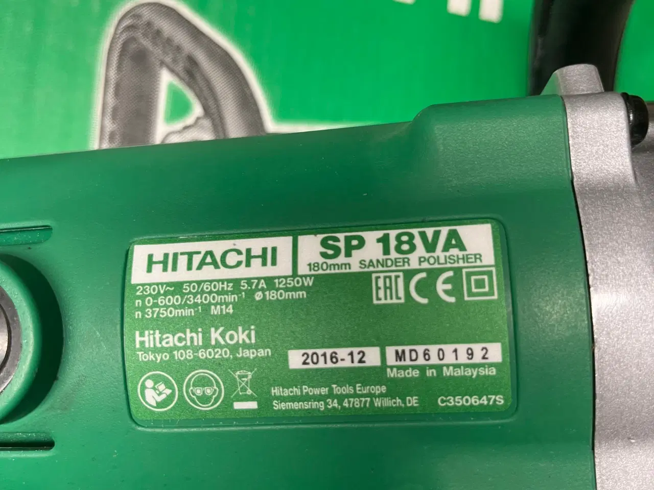 Billede 2 - Polerslibemaskine, Hitachi 