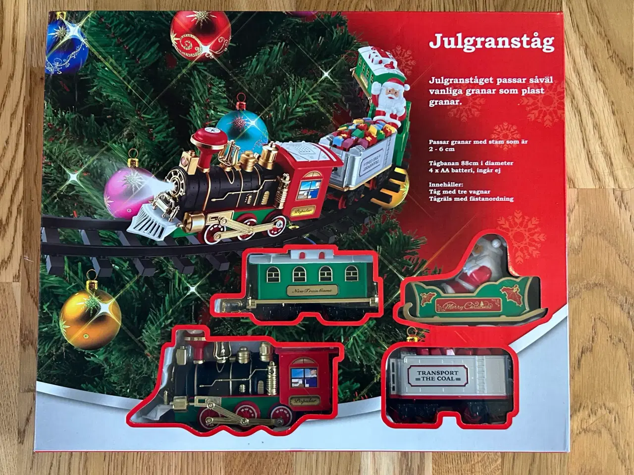 Billede 1 - Tog til juletræ med skinner 