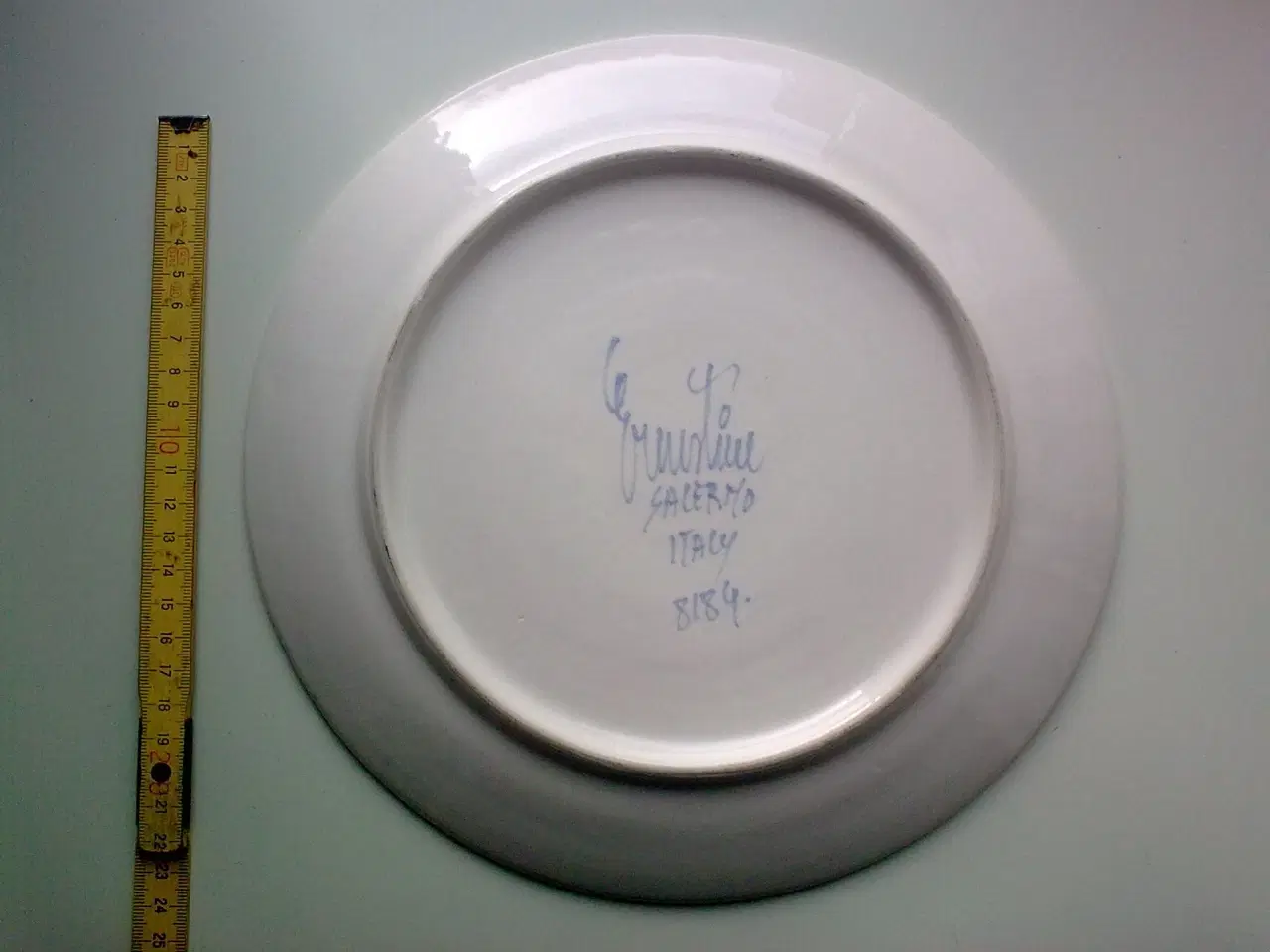 Billede 8 - Høns og haner på gul og hvid fad tallerken