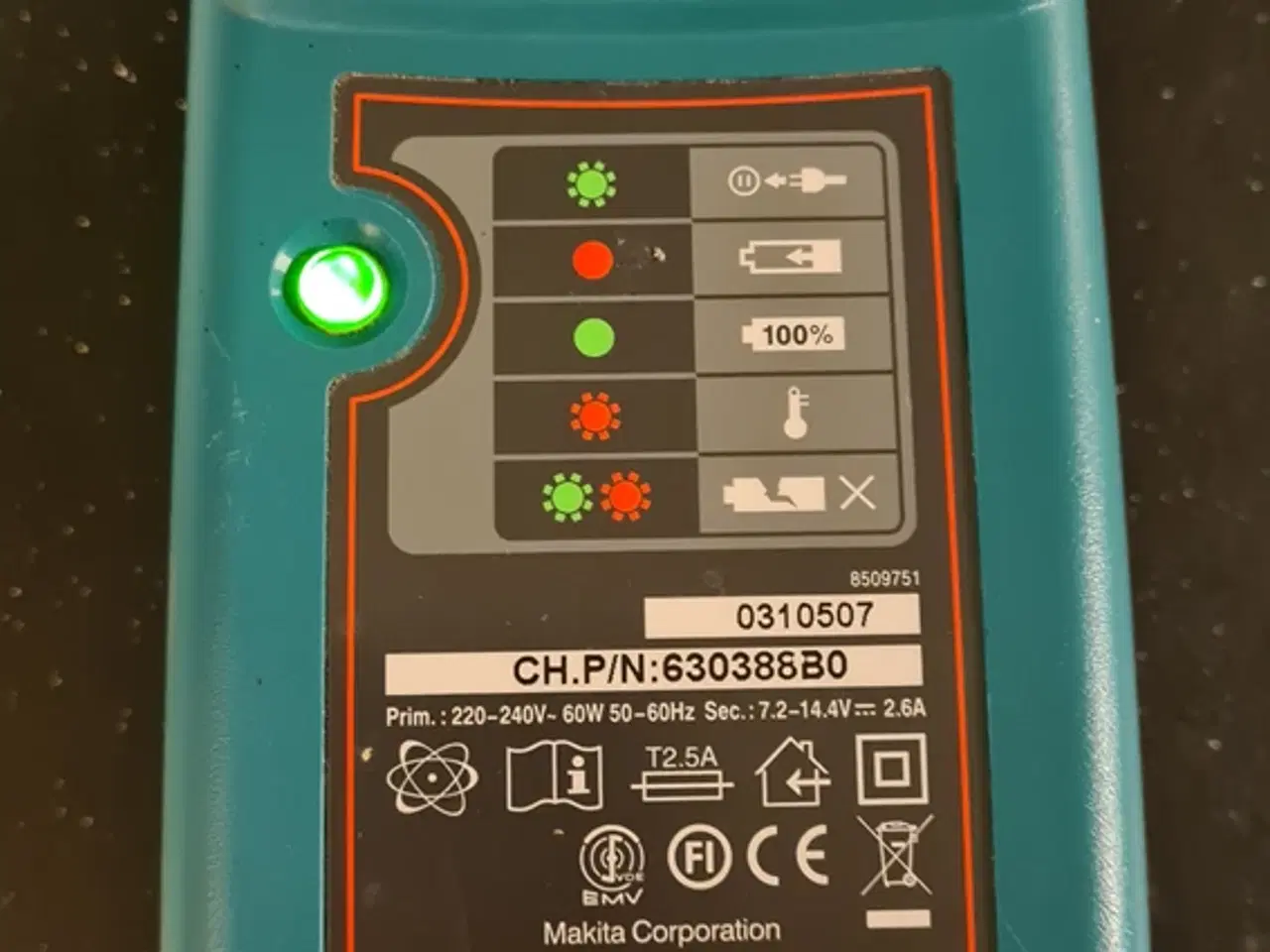 Billede 1 - Original Makita DC1414 T batterilader 12V