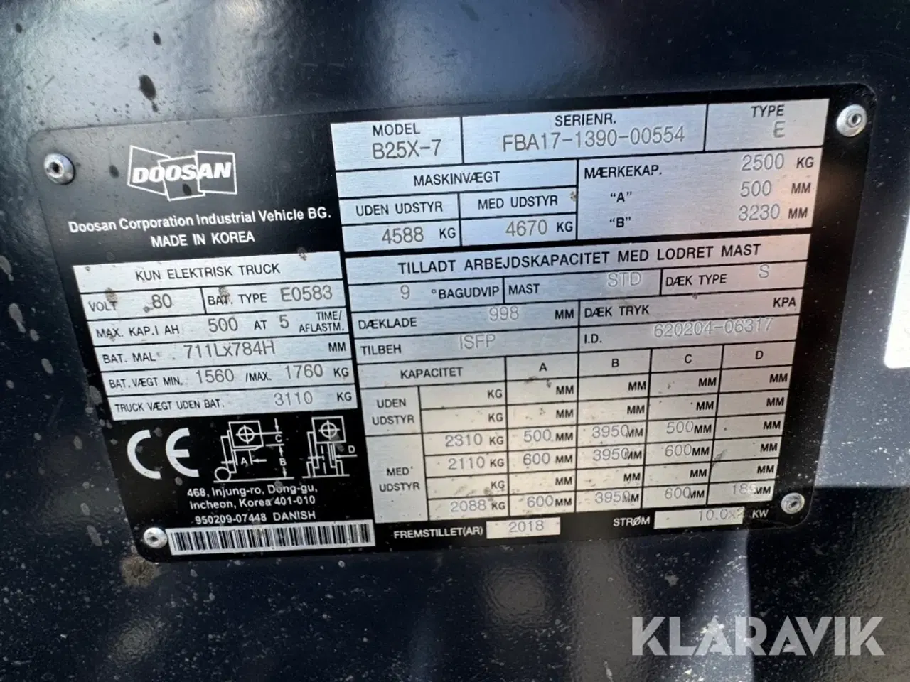 Billede 5 - Truck Doosan B25X-7