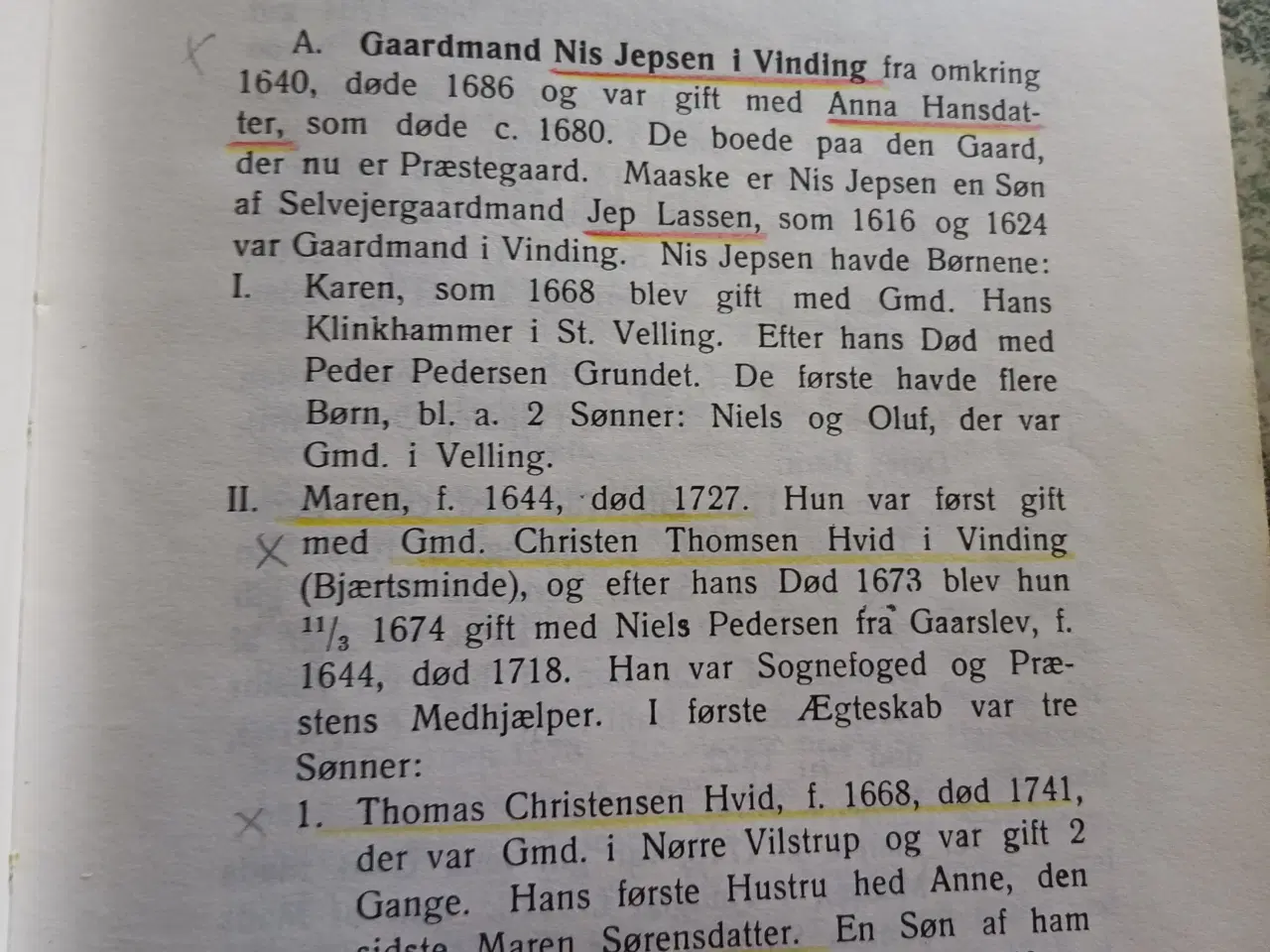 Billede 3 - Stamtavler over gamle slægter fra Vinding