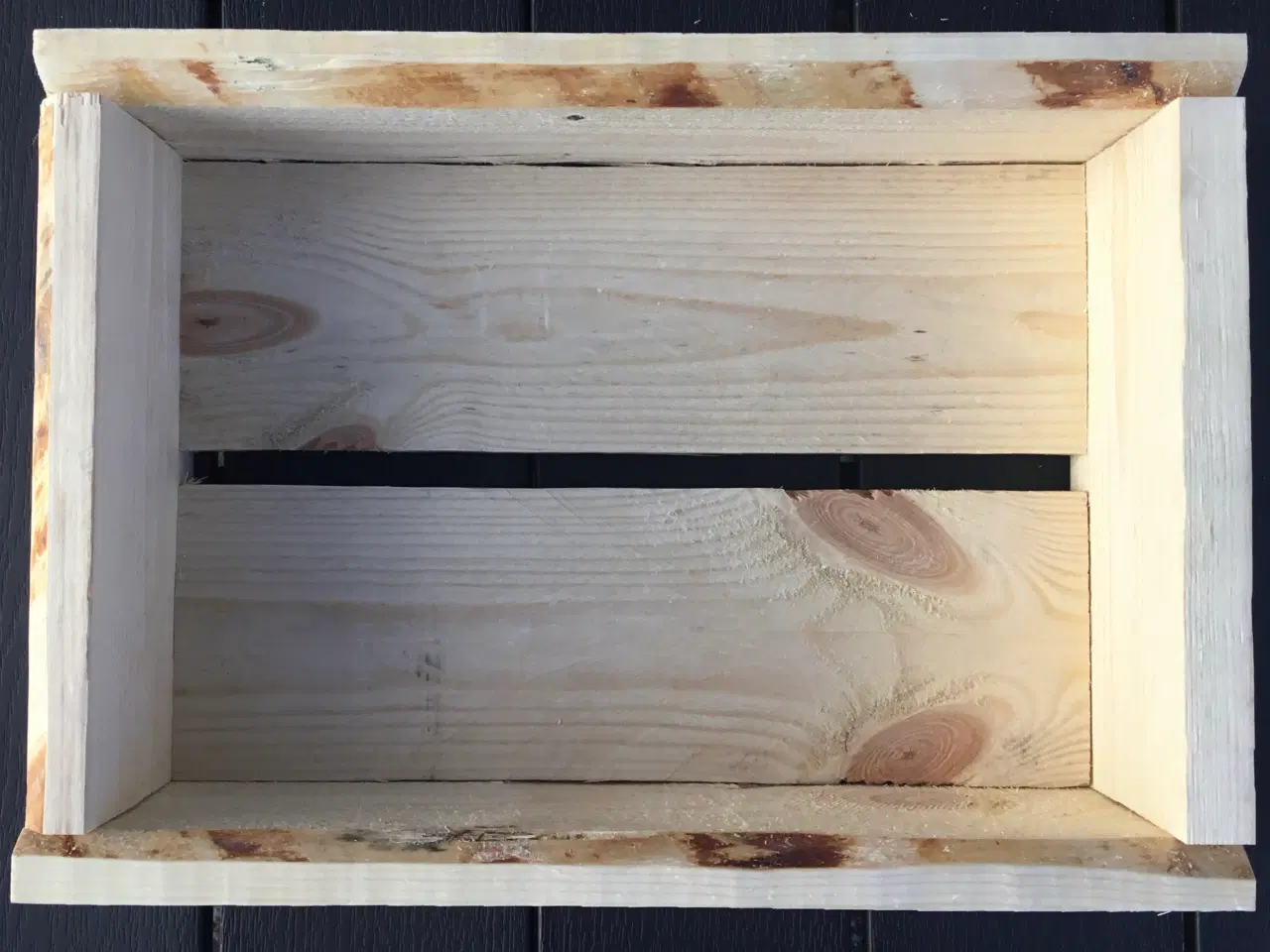 Billede 5 - Ny trækasse / træbakke  Råt fyrretræ 25 x 35 cm