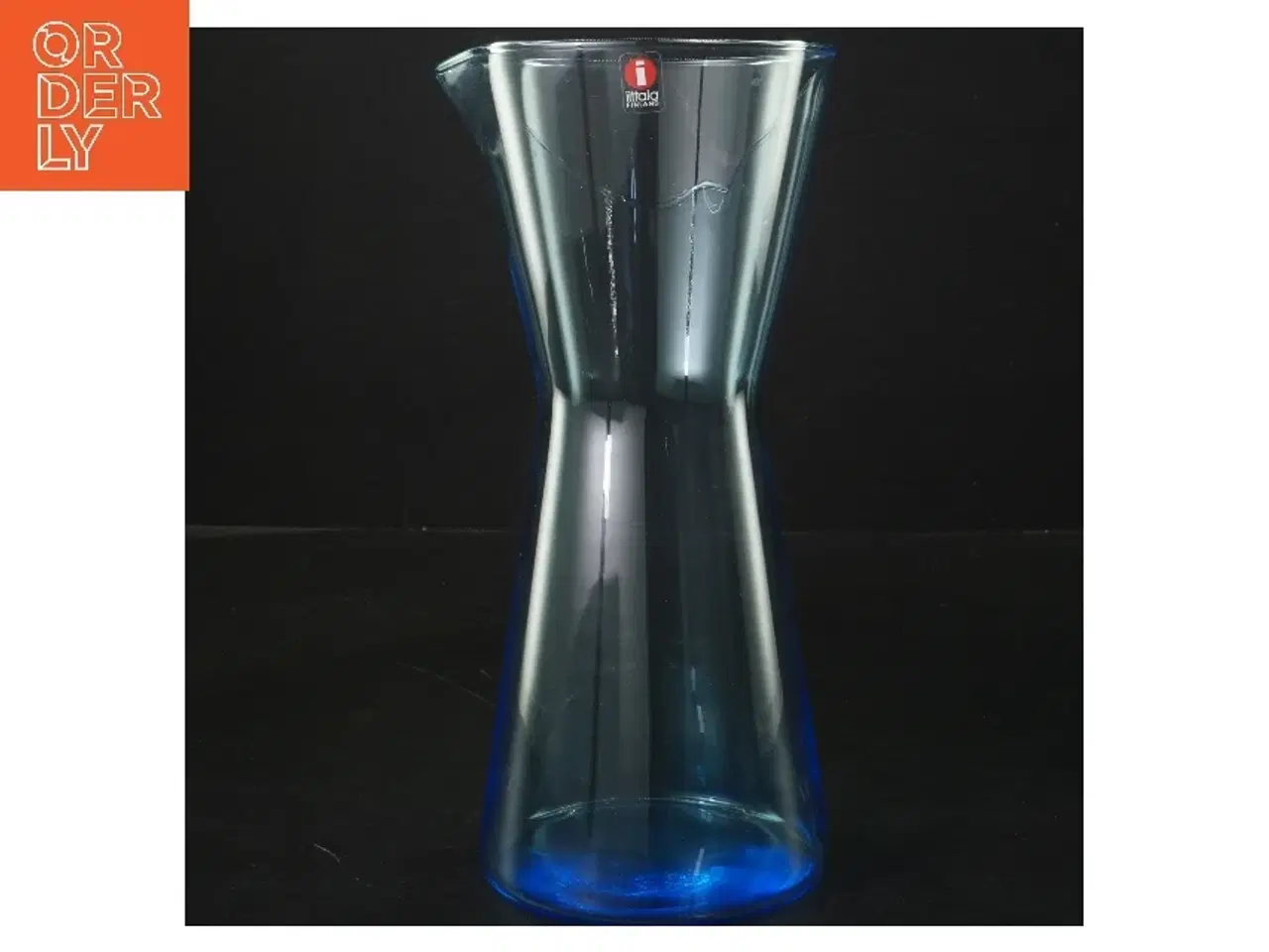 Billede 1 - Blå glasvase fra Iittala fra Iittala (str. Ø 10 cm længde 22 cm)