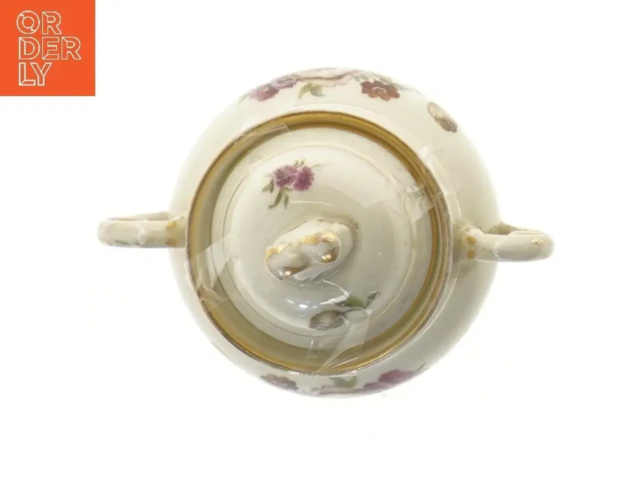 Billede 2 - Porcelæn sukkerskål med blomsterdesign Rosenborg ogfra Københavns Porcelains Maleri (str. Ø 12 cm)