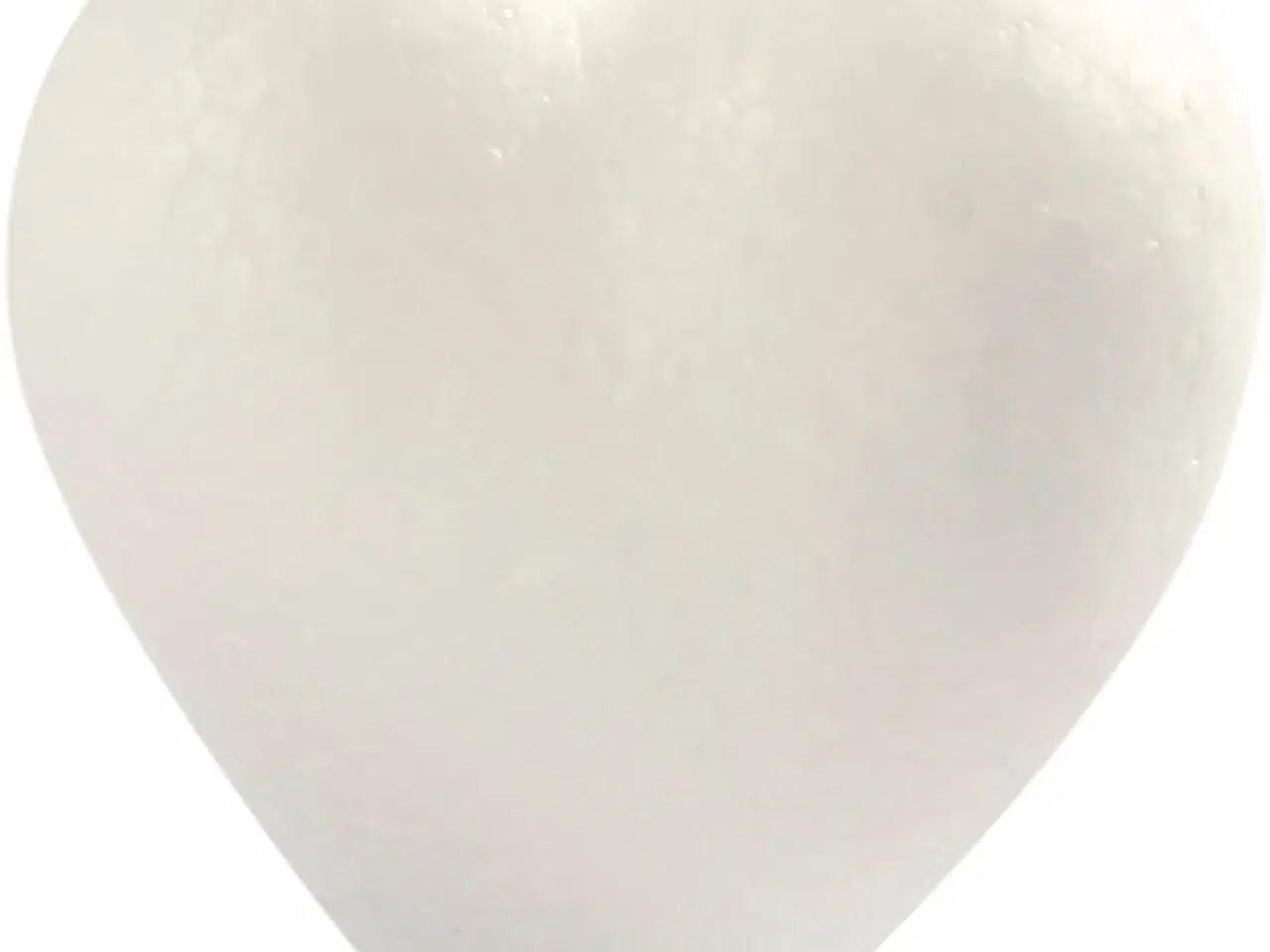 Billede 1 - Hjerte, H: 6 cm, D: 3 cm, B: 6 cm, hvid, 5stk./ 1 pk.