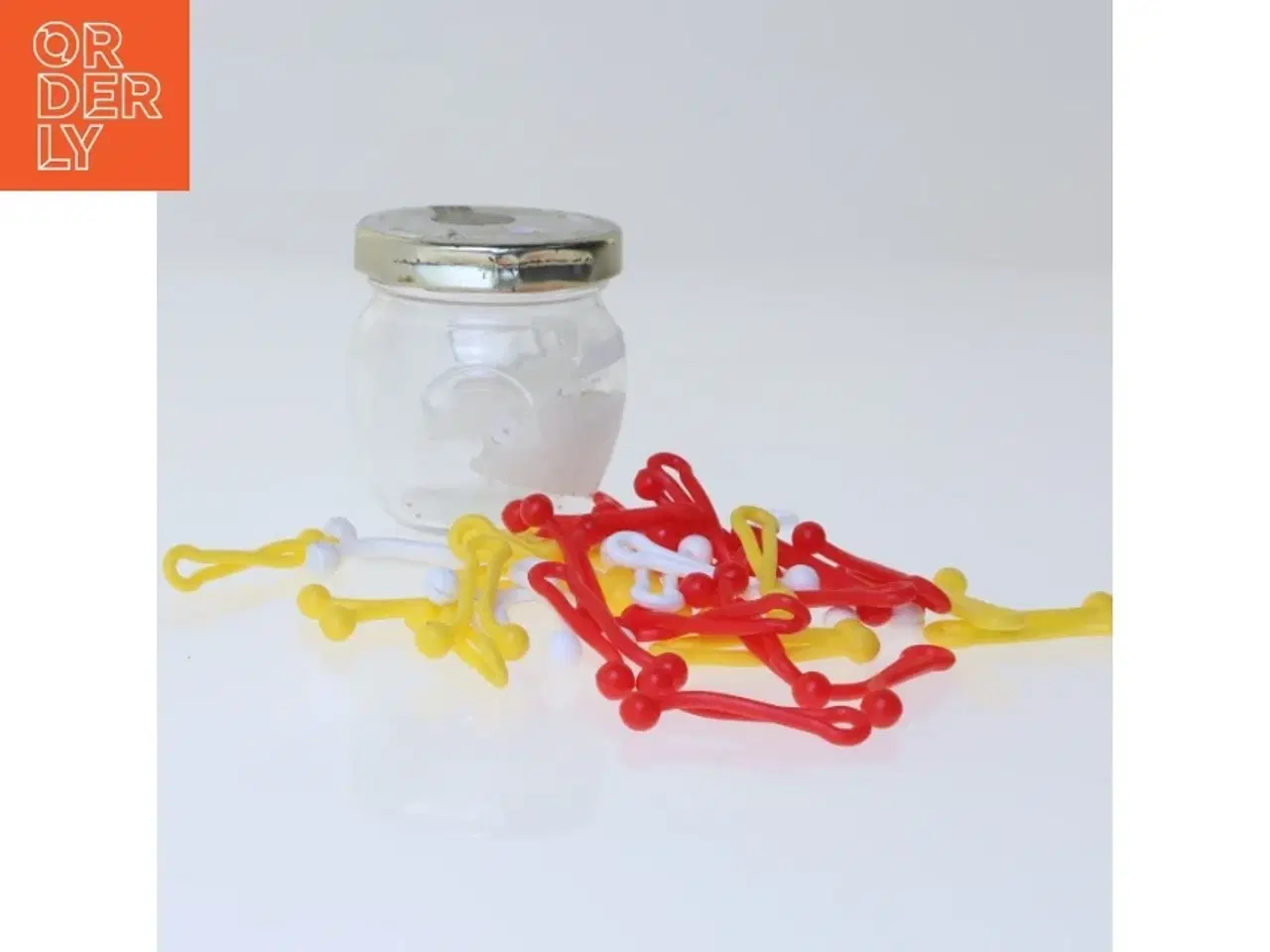 Billede 2 - Glasbeholder med plastikclips (str. Ø 5,5x6 cm)